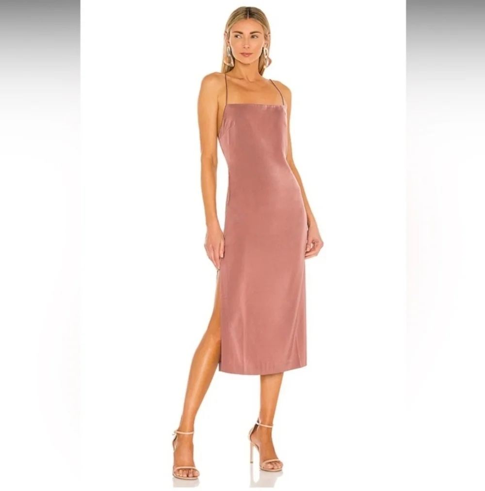 REVOLVE NBD SHEATH NUDE DRESS CHAIN STRAPS OPEN SIDE DRESS NWT SZ XS - Picture 2 of 13